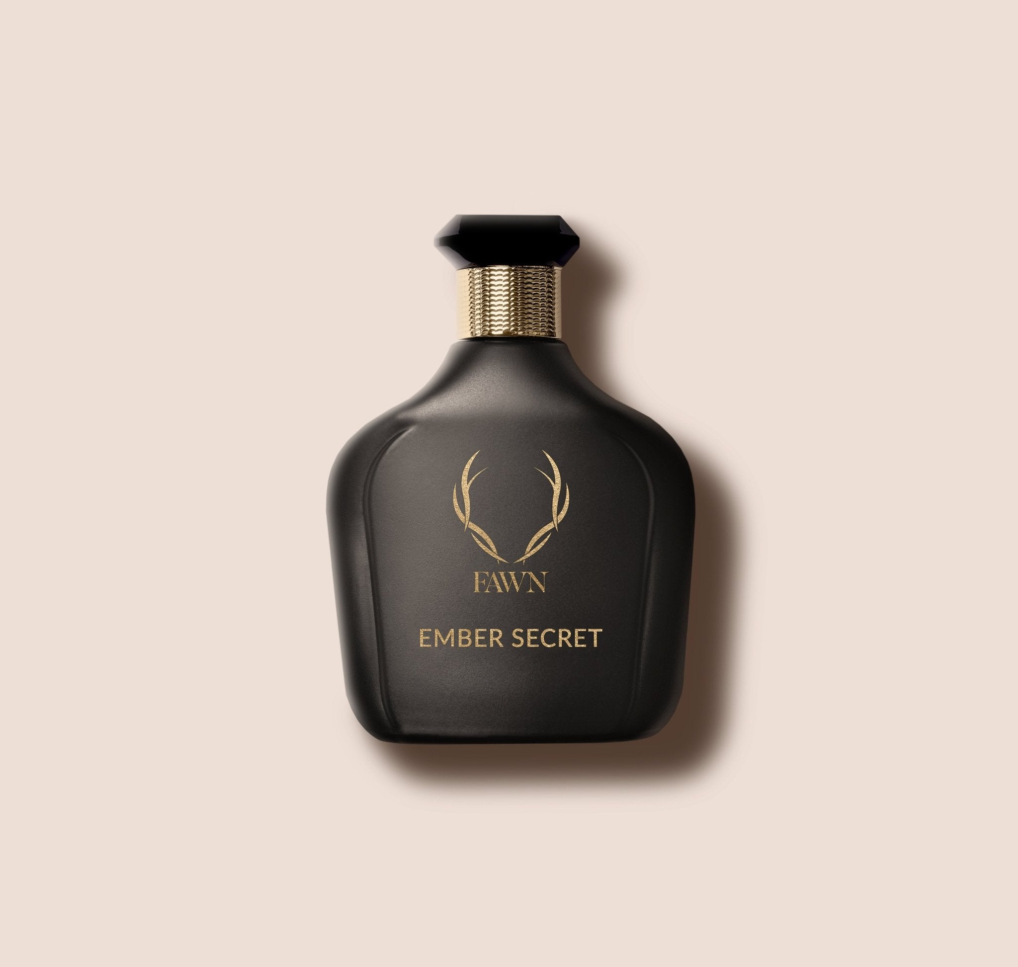 Ember Secret perfume bottle front view by Fawn.