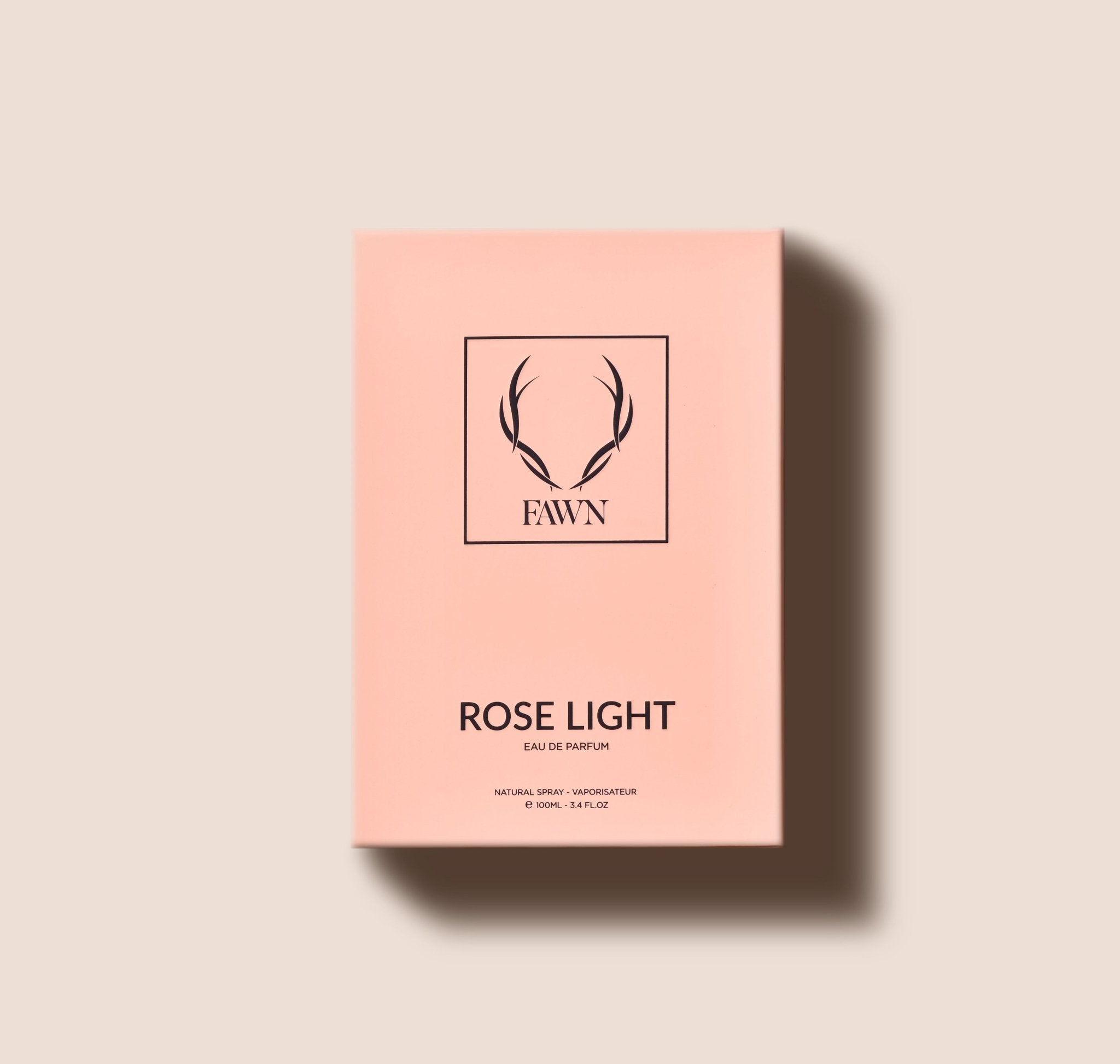 Rose Light perfume box packaging by Fawn.